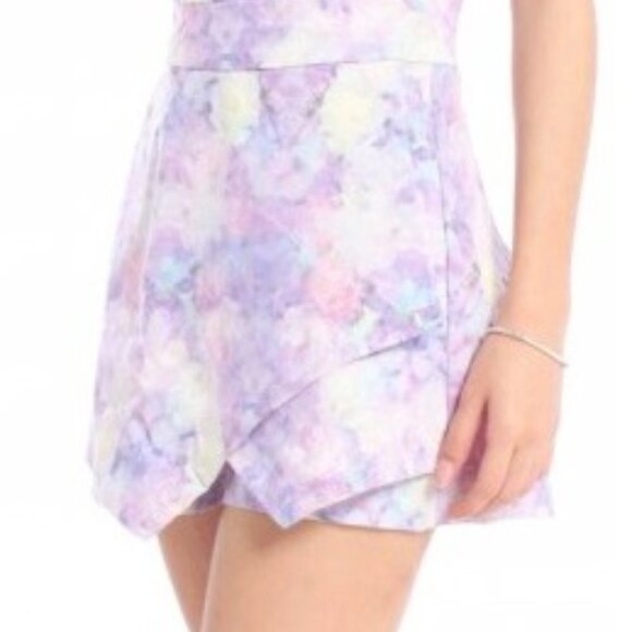 Purple ombre floral envelope skort  and crop top set Barbie Barbiecore b60 - Picture 8 of 12